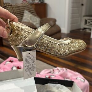 Glittery Gold Kids' Dress Shoes